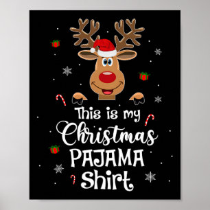 Affiche C'Est Mon Jeu De Noël Amusant Reindee De Noël