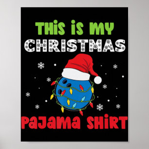 Affiche C'Est Mon Jeu De Pajama De Noël Amusant Noël
