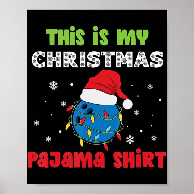 Affiche C'Est Mon Jeu De Pajama De Noël Amusant Noël (Devant)