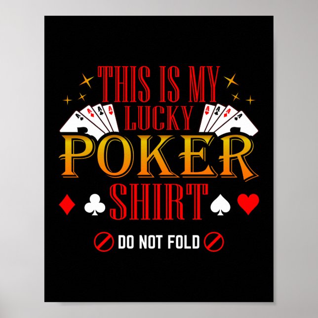 Affiche C'Est Mon Lucky Poker Shirt Poker Casino (Devant)