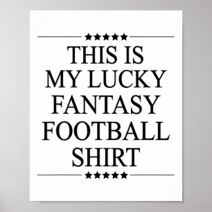 Affiche C'est mon maillot de football fantaisiste chanceux