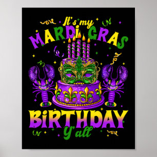 Affiche C'Est Mon Mardi Gras Anniversaire Yall Mardi Gras 
