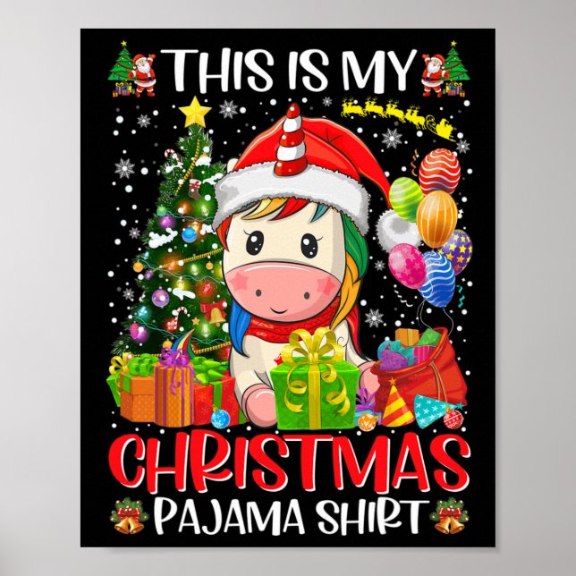 Affiche C'Est Mon Noël Unicorne Xmas Femmes Fami (Devant)