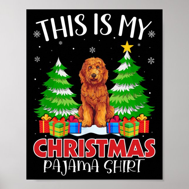 Affiche C'Est Mon Pajama Goldendoodle Chien De Noël (Devant)