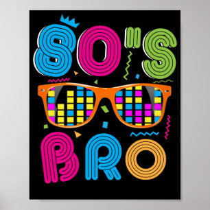 Affiche C'est mon parti des années 80 Bro Neon des années