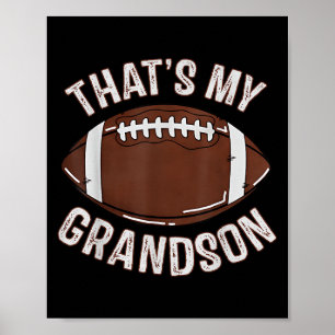 Affiche C'est Mon Petit-Fils Football Grand-Mère Grand-Pèr