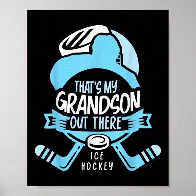 Affiche C'est mon petit-fils là-bas Athlète de hockey sur  (Devant)
