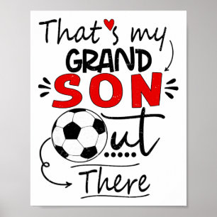 Affiche C'est mon petit-fils là-bas Football pour grand-mè