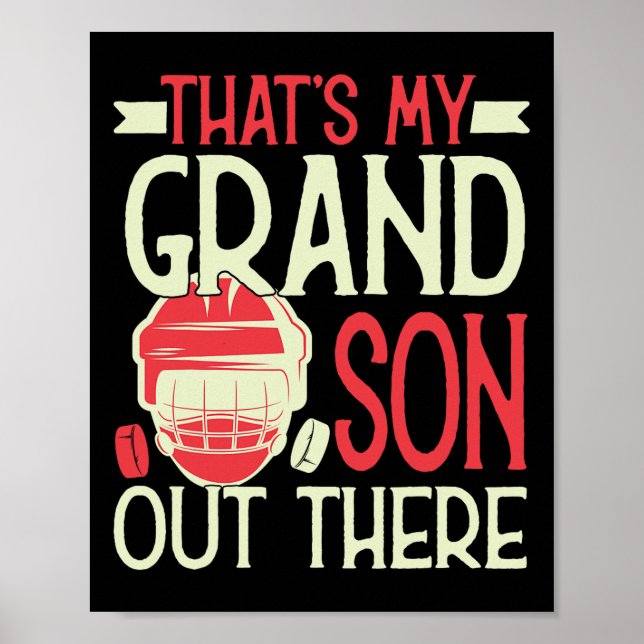 Affiche C'est mon petit-fils là-bas Hockey pour grand-mère (Devant)