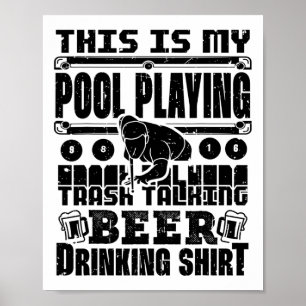 Affiche C'Est Mon Piscine Jouer À La Déchets Parler Bière