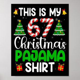 Affiche C'est mon pyjama de Noël 67 drôle six sept mème