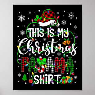 Affiche C'Est Mon Pyjama De Noël Correspondant Famille Joy