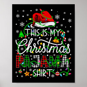 Affiche C'Est Mon Pyjama De Noël Correspondant Famille Joy