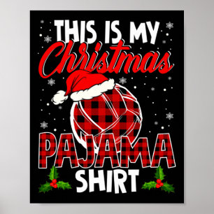 Affiche C'Est Mon Pyjama De Noël Cute Père Noël Plaid Voll