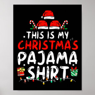 Affiche C'Est Mon Pyjama De Noël Drôle Les Hommes De Noël