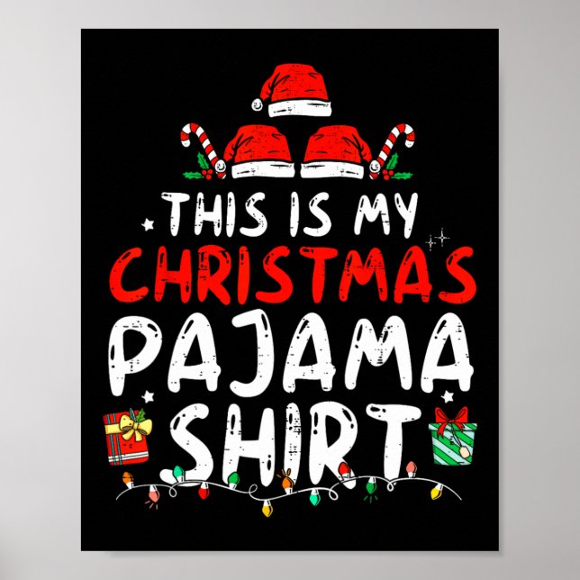 Affiche C'Est Mon Pyjama De Noël Drôle Les Hommes De Noël (Devant)