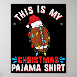 Affiche C'est mon pyjama de Noël Fun fan de football de No
