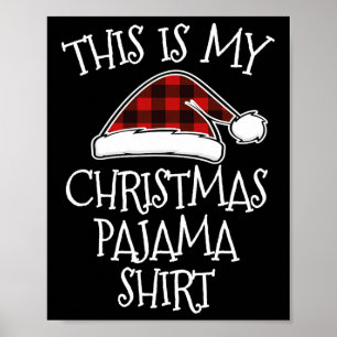Affiche C'Est Mon Pyjama De Noël Joyaux Buffalo Rouge Plai