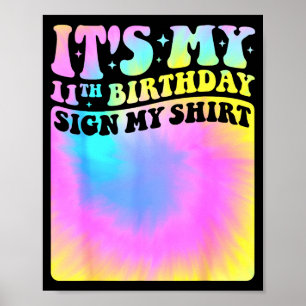 Affiche C'est mon signe de 11e anniversaire Ma chemise Cie