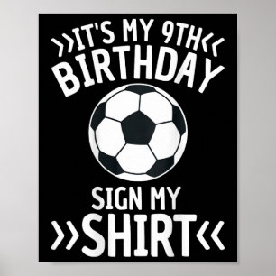 Affiche C'est mon signe de football d'anniversaire Mon gra