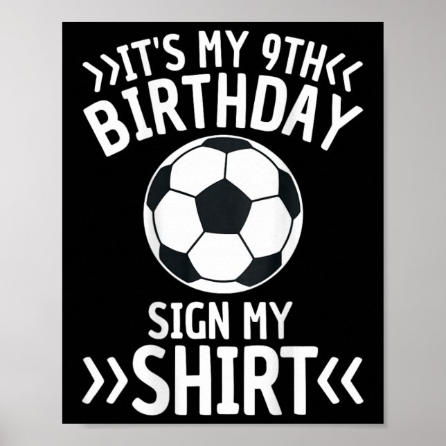 Affiche C'est mon signe de football d'anniversaire Mon gra (Devant)