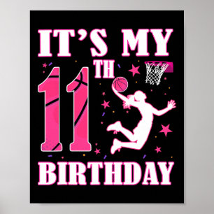Affiche C'est mon thème de squelette d'anniversaire de 11