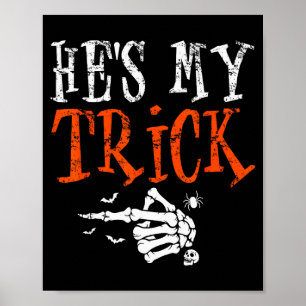 Affiche C'est mon tour Halloween couple assorti drôle fill