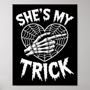 Affiche C'est mon traitement drôle Halloween jumelé garçon
