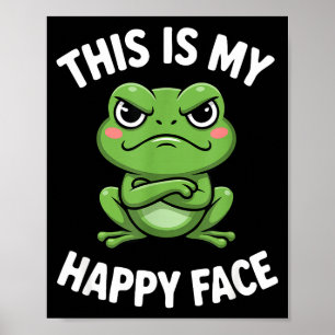 Affiche C'est Mon Visage Heureux Drôle De Grenouille En Co