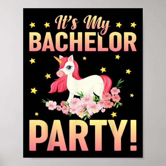 Affiche C'est My Bachelor Party Mariage Groomsmen Funny Br (Devant)