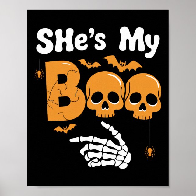 Affiche C'est My Boo Skeleton Couples Matching Couple Hall (Devant)