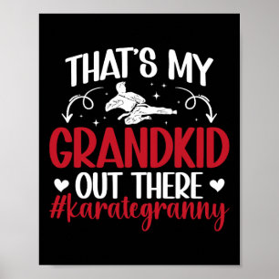 Affiche C'est My Grand-Enfant Karate Granny Fière Karate G