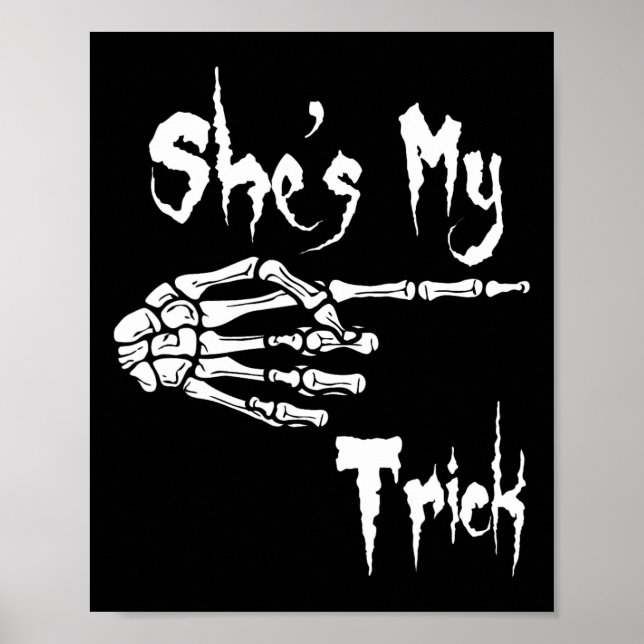 Affiche C'est My Trick Skeleton Halloween Easy Couples Cos (Devant)