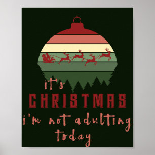 Affiche C'est Noël, je ne suis pas adroit aujourd'hui