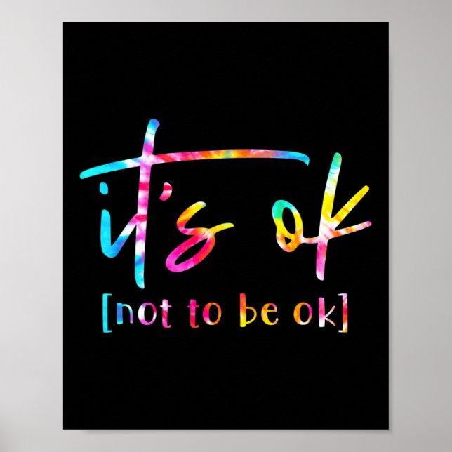 Affiche C'est Ok De Ne Pas Être Ok Lundi de sensibilisatio (Devant)