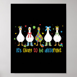 Affiche C'est Ok D'être Différent Goose Autisme Spécial