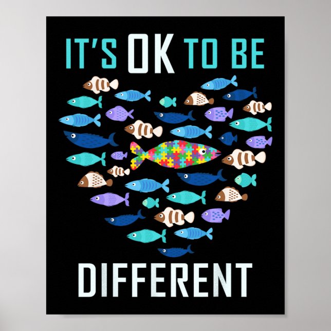 Affiche C'est OK d'être différent Sensibilisation sur l'au (Devant)
