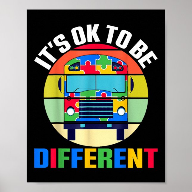 Affiche C'Est Ok D'Être Différent Sensibilisation sur l'au (Devant)