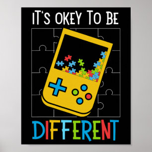 Affiche C'est OK d'être un contrôleur de jeu vidéo différe