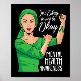 Affiche C'Est Ok Ne Pas Être Ok Sensibilisation Santé Ment