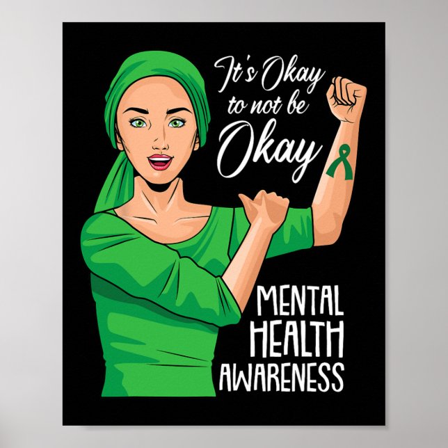 Affiche C'Est Ok Ne Pas Être Ok Sensibilisation Santé Ment (Devant)