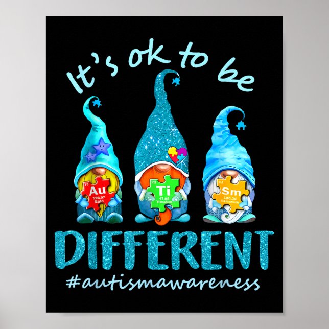 Affiche C'est Ok Pour Être Différent Gnomes de Sensibilisa (Devant)