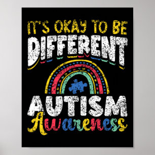 Affiche C'est Okay d'être différent Autism Awareness Autis