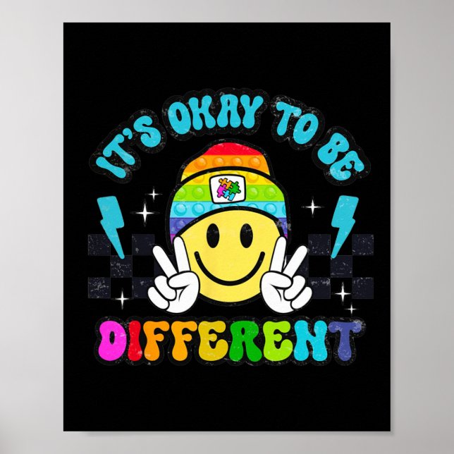 Affiche C'est Okay Pour Être Différent Sourire Visage Puzz (Devant)