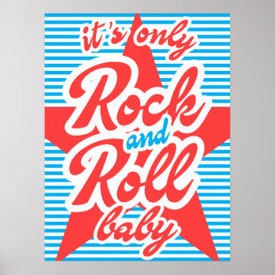 Affiche C'est Only Rock And Roll Baby, avec une étoile rou