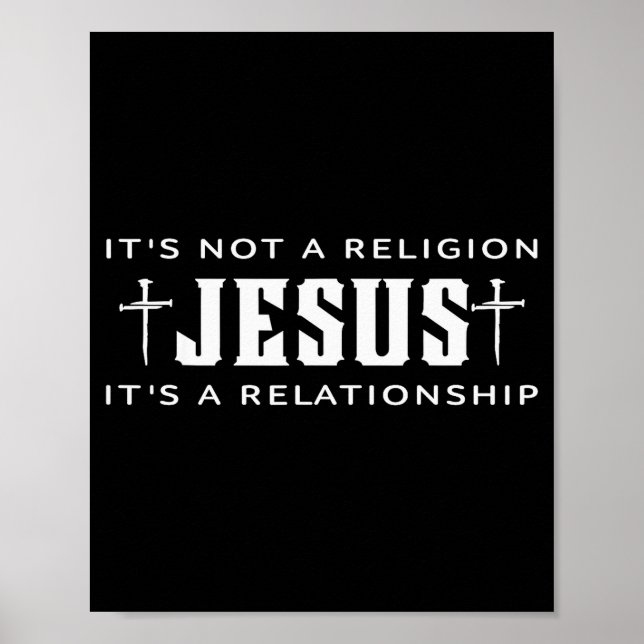 Affiche C'est Pas Une Religion Jésus C'est Une Relation Ch (Devant)