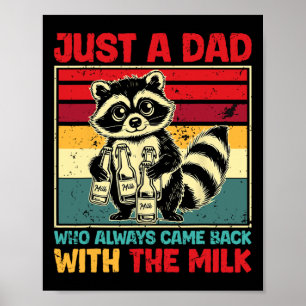 Affiche C'est revenu avec le lait Fête des pères
