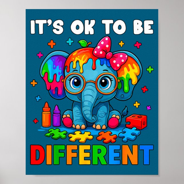 Affiche C'est Sensibilisation à l'autisme Ok Différent (Devant)
