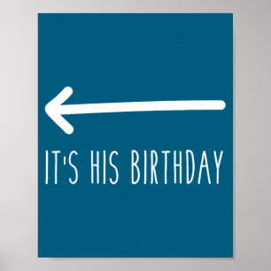 Affiche C'est son anniversaire (flèche Inting) Humour drôl