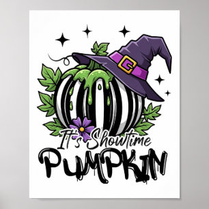 Affiche C'Est Spectacle Sorcière Citrouille Halloween Mer